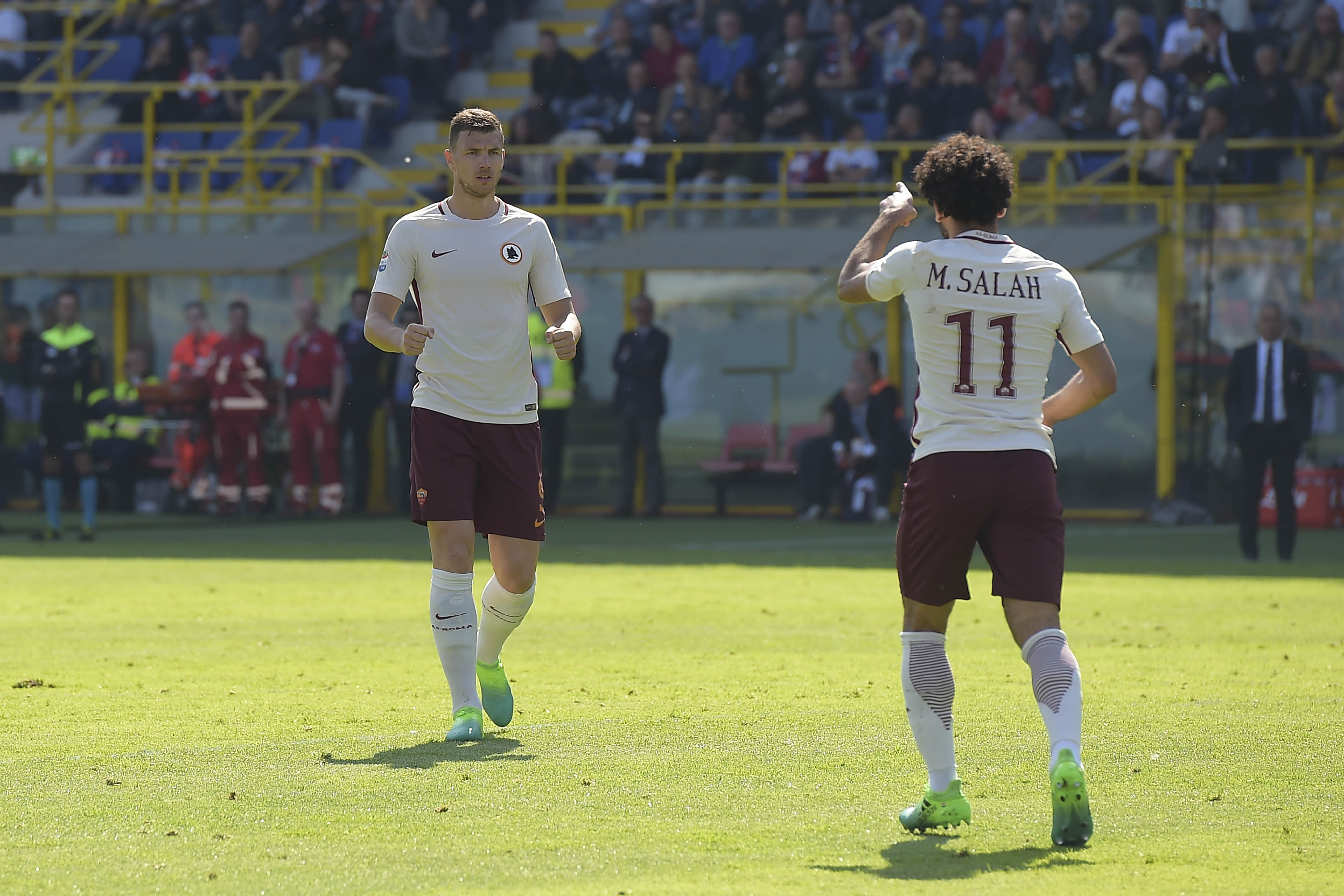 Ex compagni di squadra: Edin D'Souza e Mohamed Salah giocano insieme a Roma.